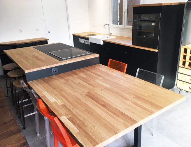 Ensemble cuisine avec îlot